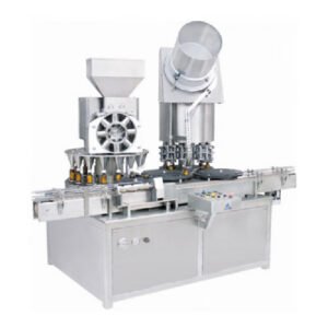 Monoblock-Rotary Dry Syrup Powder Filling & Sealing Machine – Rotary Powder Filler & Sealer